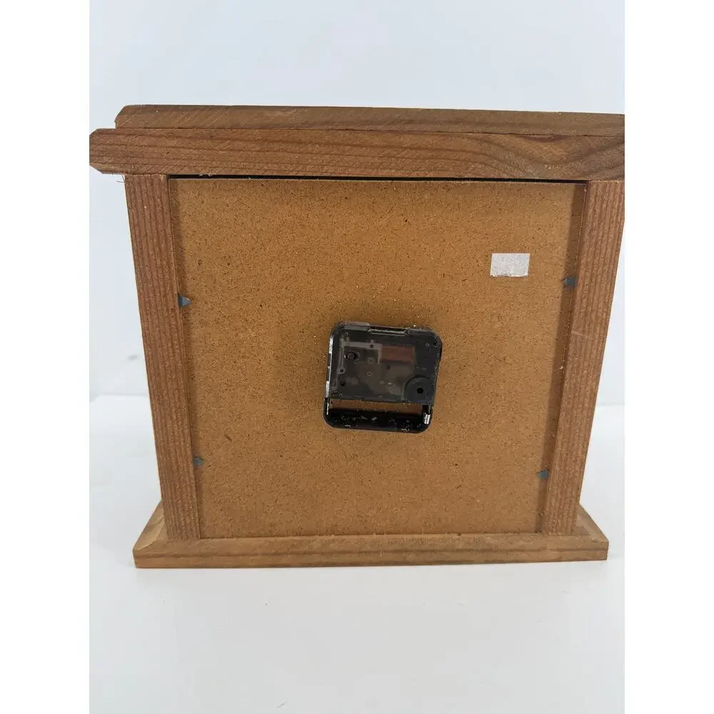 Home Sweet Home Wood Mantel Shelf Clock Country Cottage Primitive Farmhouse 11